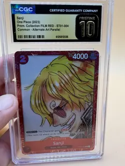 2023 ONE PIECE CCG SANJI FILM RED PROMO ST01-004 CGC 10 PRISTINE B PT - Image 1