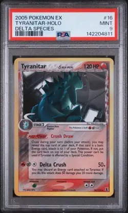 PSA 9 Tyranitar Holo 2005 Pokemon Ex Delta Species Mint Mt Graded 16/113 - Image 1