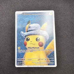 Pikachu with A Grey Felt Hat Promo Pokemon x Van Gogh #085 LP - Image 1