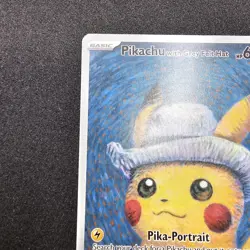 Pikachu with A Grey Felt Hat Promo Pokemon x Van Gogh #085 LP - Image 5