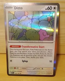 Ditto 151 Holo Pokemon TCG 132/165 Scarlet & Violet Rare - Image 1