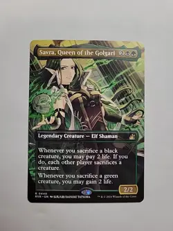 MTG - Savra, Queen of the Golgari (Anime Borderless) - RVR Regular R#0440 - Image 1