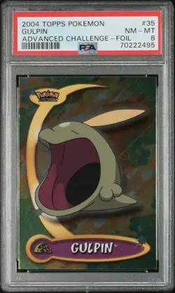 PSA 8 2004 Topps Pokemon Advanced Challenge Gulpin - Foil Nm/Mt - Image 1
