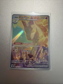 Rapidash 189/182 Pokemon TCG Destined Rivals Full Art Illustration Rare Holo - Image 1