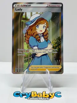 Pokemon Lady 193/196 Lost Origin Sword & Shield FULL ART TRAINER - Image 1