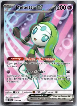 Meloetta ex 159/086 Ultra Rare Black Bolt NM - Image 1