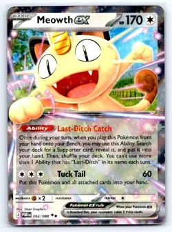 Pokemon Meowth ex Perfect Order ME03 DOUBLE RARE HOLO 062/088 Graphics NM - Image 1