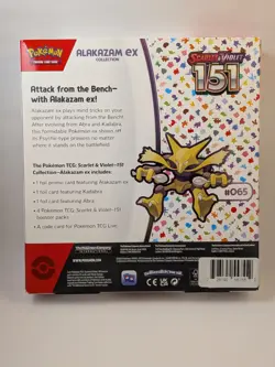 Pokemon Scarlet & Violet 151 Alakazam ex Collection Box - Factory Sealed 4 Packs - Image 2