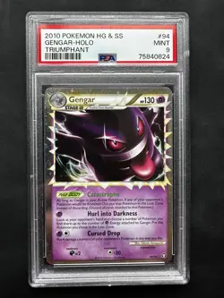 POKEMON 2010 GENGAR-HOLO TRIUMPHANT #94 PSA 9 - Image 1