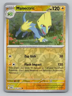 Reverse Holo Manectric 076/182 Uncommon Destined Rivals Pokemon - Image 1