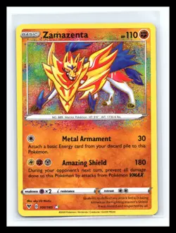 💥 Zamazenta 102/185 - Vivid Voltage Holo - Pokemon TCG - 2020 - Image 1