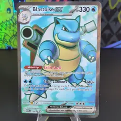 Pokemon TCG Blastoise ex 184/165 Scarlet & Violet 151 Ultra Rare Full Art Holo - Image 1