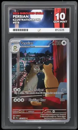 ACE 10 Persian 078/064 Illustration Rare - ENGLISH - Shrouded Fable - Pokemon - Image 1