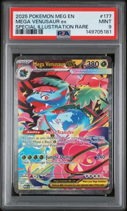 2025 POKEMON MEG EN-MEGA EVOLUTION #177 MEGA VENUSAUR EX PSA 9 - Image 1