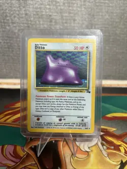 Pokemon TCG Ditto Holo Rare Unlimited 3/62 Fossil 50 HP English - Image 1
