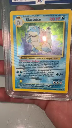 1999 Pokemon Base Set Blastoise Holo #2 Unlimited graded 5 WOTC Vintage - Image 2
