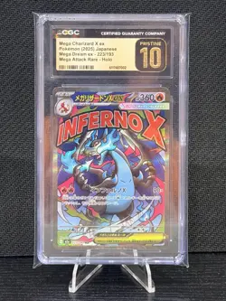 2025 Pokemon Mega Charizard X ex Mega Dream ex #223/193 Japanese CGC Pristine 10 - Image 3