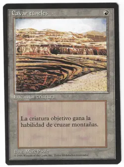 ►Magic-Style◄ MTG - Burrowing (Stip Mine) - Spanish 4th FBB MISPRINT - NM - Image 1