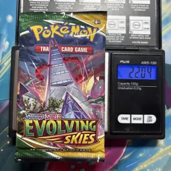 Heavy 22.04g Pokemon Sealed Evolving Skies Booster Pack Sword & Shield TCG New - Image 1