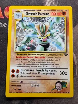 Pokemon Gym Challenge G2 - Giovanni's Machamp HOLO - 6/132 - NM+ Pokemon Vintage - Image 1
