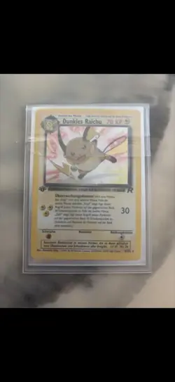 1st Edition Nintendo Pokemon TCG Team Rocket German Dunkles Raichu Vintage 2000 - Image 2