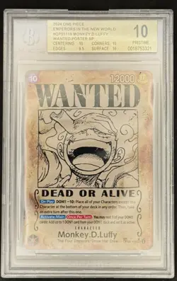 Monkey.D.Luffy OP05-119 SP Wanted Poster Emperors 2024 One Piece BGS 10 - Image 1
