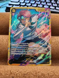 Koby SEC OP11-119 Secret Rare Fist of Divine Speed NM One Piece TCG - Image 1