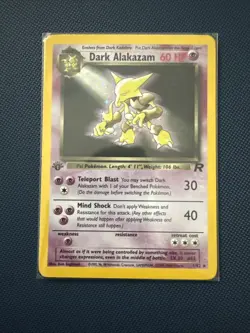 Dark Alakazam 1st Edition, Holo 1/82 Team Rocket Pokemon Card NM - Image 2