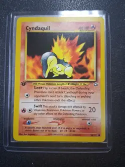 1st Edition Cyndaquil Neo Genesis NM 56/111 Pokemon Tcg Card - Image 1