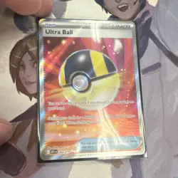 Pokemon TCG Ultra Ball Trainer Item Full Art Ultra Rare Holo Card 264/217 - Image 1