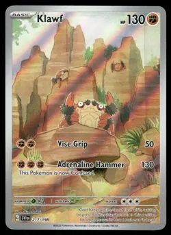Pokemon Cards Klawf 217/198 Scarlet & Violet Illustration Rare NM - Image 1