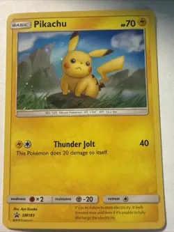Pikachu - SM183 - Cosmos Holo - Black Star Promo - Pokemon Card - NM - - Image 1