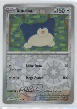 Snorlax Reverse Foil Pokemon SV08: Surging Sparks #144 - Image 1
