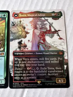 MTG FINAL FANTASY Lot Of 2 Cards Traveling Chocobo + Terra, Magical Adept FOIL - Image 3