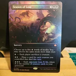Season of Loss (Borderless) Bloomburrow Foil Near Mint #284 - Image 1