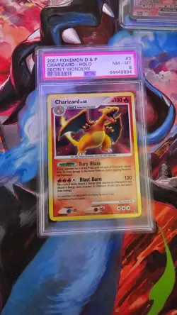 PSA 8 Charizard Diamond & Pearl Secret Wonders DPBP#006 Holo - Image 1