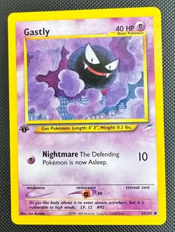 Pokemon 2002 Neo DESTINY 1st Edition GASTLY 65/105 NM - never played - Image 1