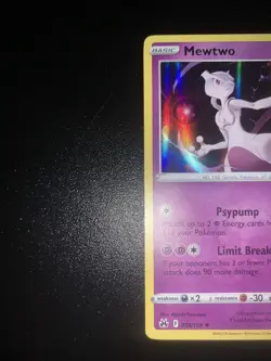 Pokemon TCG Mewtwo 059/159 Rare Holo Normal Crown Zenith Near Mint - Image 3