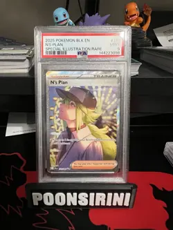 2025 Pokemon BLK EN N’s Plan SIR PSA Mint 9 - Image 1
