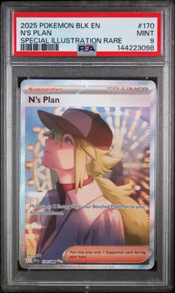2025 Pokemon BLK EN N’s Plan SIR PSA Mint 9 - Image 3