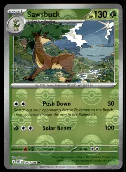 Sawsbuck (Poke Ball Pattern) 007/086 Uncommon SV: White Flare Pokemon Holo NM - Image 1