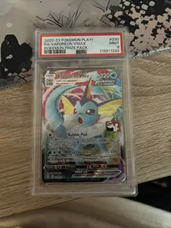 PSA 9 Mint Evolving Skies Pokemon Prize Pack Ultra Rare Vmax Vaporeon #030 - Image 1