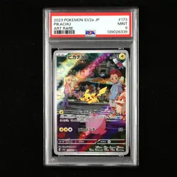 PSA 9 MINT 2023 Pokemon JPN Pikachu G sv2a 173/165 AR - Image 1