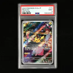 PSA 9 MINT 2023 Pokemon JPN Pikachu G sv2a 173/165 AR - Image 2