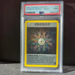 Pokemon TCG Rainbow Energy 17/82 Team Rocket Holo PSA 9 MINT - Image 1
