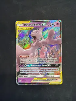Pokemon Mewtwo & Mew GX Ultra Rare Holo - Unified Minds 2019 71/236 - Image 1