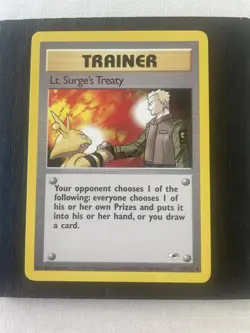 Pokemon TCG Lt Surge's Treaty Gym Heroes Set 112/132 NM LP - Image 1