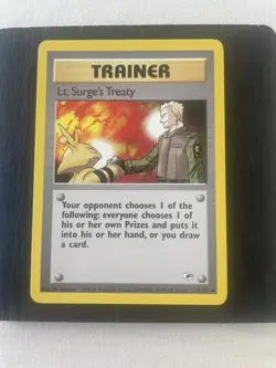 Pokemon TCG Lt Surge's Treaty Gym Heroes Set 112/132 NM LP - Image 4