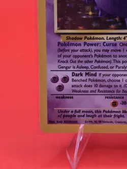 Pokemon TCG Fossil Gengar Holo #05/62 Near Mint!! - Image 3