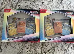 Pokemon TCG Prismatic Evolutions Poster Collection Factory Sealed LOT OF 2 - Image 1